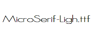 MicroSerif-Ligh