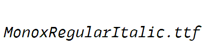 MonoxRegularItalic