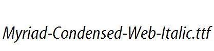 Myriad-Condensed-Web-Italic