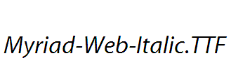 Myriad-Web-Italic