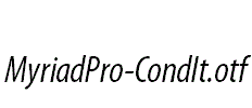 MyriadPro-CondIt