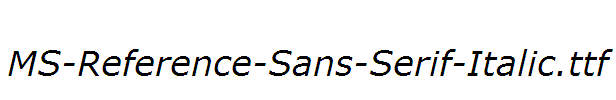 MS-Reference-Sans-Serif-Italic