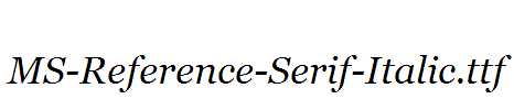 MS-Reference-Serif-Italic