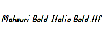 Mahsuri-Bold-Italic-Bold