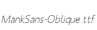 MankSans-Oblique