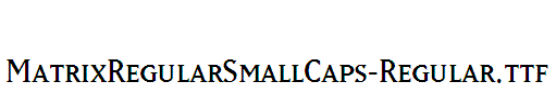 MatrixRegularSmallCaps-Regular