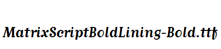 MatrixScriptBoldLining-Bold