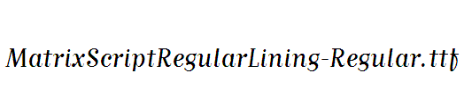 MatrixScriptRegularLining-Regular