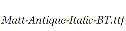 Matt-Antique-Italic-BT