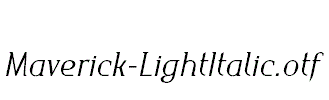 Maverick-LightItalic