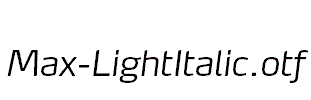 Max-LightItalic