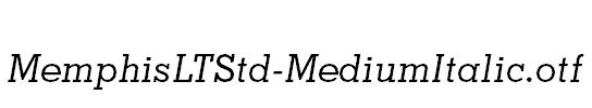 MemphisLTStd-MediumItalic