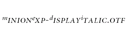 MinionExp-DisplayItalic