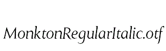 MonktonRegularItalic