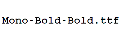 Mono-Bold-Bold