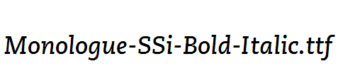 Monologue-SSi-Bold-Italic