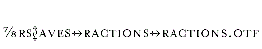 MrsEavesFractionsFractions