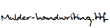 Mulder-handwriting