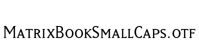 MatrixBookSmallCaps