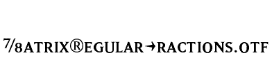 MatrixRegularFractions