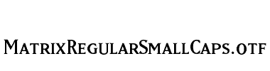 MatrixRegularSmallCaps