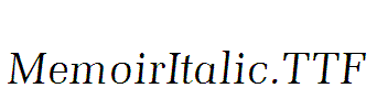 MemoirItalic