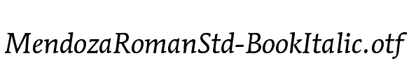 MendozaRomanStd-BookItalic