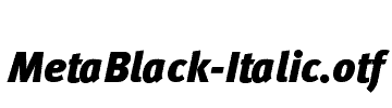 MetaBlack-Italic