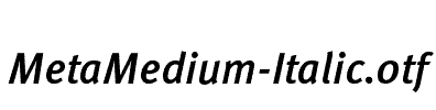 MetaMedium-Italic