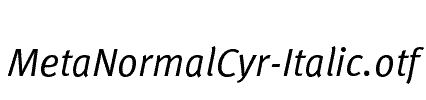 MetaNormalCyr-Italic