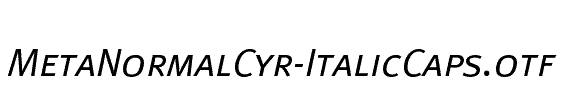 MetaNormalCyr-ItalicCaps