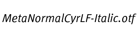 MetaNormalCyrLF-Italic