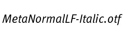 MetaNormalLF-Italic