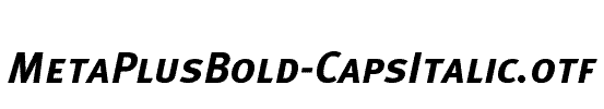 MetaPlusBold-CapsItalic