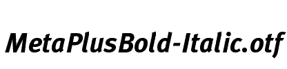 MetaPlusBold-Italic