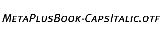 MetaPlusBook-CapsItalic
