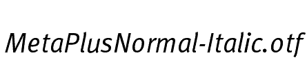 MetaPlusNormal-Italic
