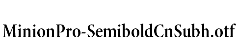 MinionPro-SemiboldCnSubh