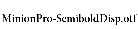 MinionPro-SemiboldDisp
