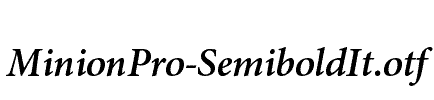 MinionPro-SemiboldIt