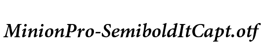 MinionPro-SemiboldItCapt