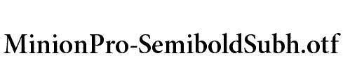 MinionPro-SemiboldSubh