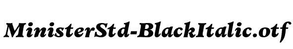 MinisterStd-BlackItalic