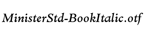 MinisterStd-BookItalic