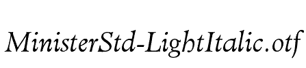 MinisterStd-LightItalic