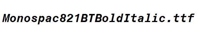 Monospac821BTBoldItalic