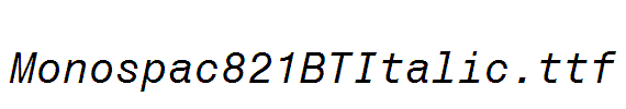 Monospac821BTItalic