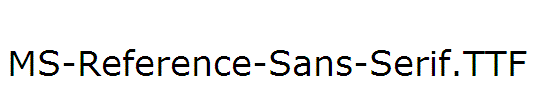 MS-Reference-Sans-Serif