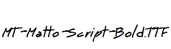 MT-Matto-Script-Bold