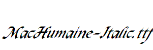 MacHumaine-Italic